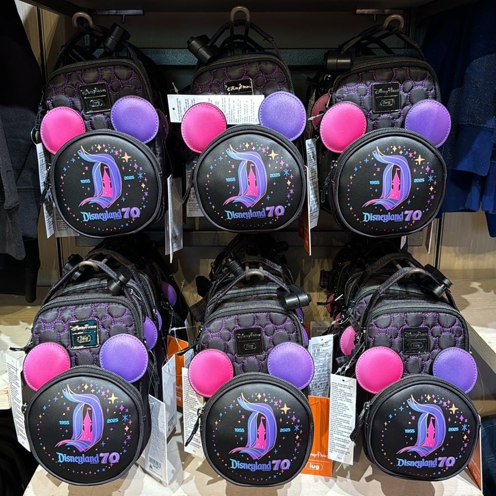 Disney Parks Lug Disneyland 70th Anniversary Crossbody Bag